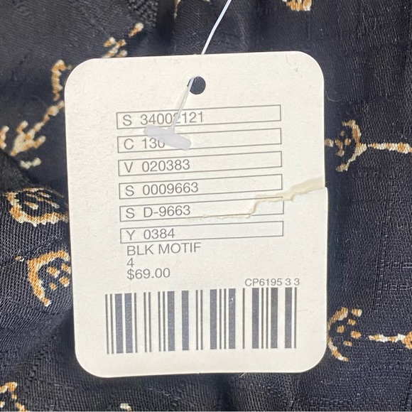 NWT Urban Outfitters Ecote Cut Out A-Line Mini Dress in Black Print Sz 4 - Picture 15 of 16